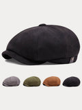 Stilvolle Wildleder Newsboy-Cap