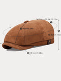 Stilvolle Wildleder Newsboy-Cap