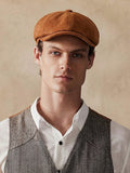 Stilvolle Wildleder Newsboy-Cap