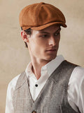 Stilvolle Wildleder Newsboy-Cap