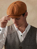 Stilvolle Wildleder Newsboy-Cap