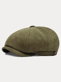 Stilvolle Wildleder Newsboy-Cap
