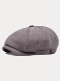Stilvolle Wildleder Newsboy-Cap