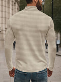 Lässiges Kariertes Stehkragen-Sweatshirt