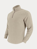 Lässiges Kariertes Stehkragen-Sweatshirt