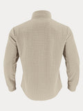 Lässiges Kariertes Stehkragen-Sweatshirt