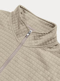 Lässiges Kariertes Stehkragen-Sweatshirt