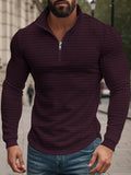 Lässiges Kariertes Stehkragen-Sweatshirt