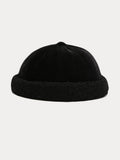 Warme Fleece Krempenlose Beanie-Mütze
