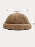 Warme Fleece Krempenlose Beanie-Mütze