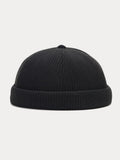 Vintage-inspirierte Strick Krempenlose Beanie-Mütze