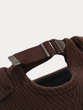 Vintage-inspirierte Strick Krempenlose Beanie-Mütze