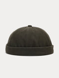 Klassische Lässige Cord Krempenlose Beanie-Mütze
