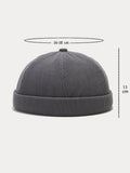 Klassische Lässige Cord Krempenlose Beanie-Mütze