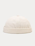Klassische Lässige Cord Krempenlose Beanie-Mütze