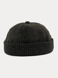 Stilvolle Strick Destroyed Beanie-Mütze