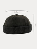 Stilvolle Strick Destroyed Beanie-Mütze