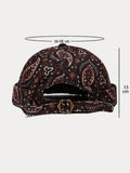 Vintage Paisley-Print Krempenlose Mütze