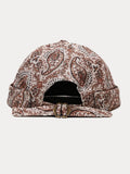 Vintage Paisley-Print Krempenlose Mütze