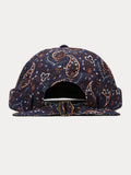 Vintage Paisley-Print Krempenlose Mütze