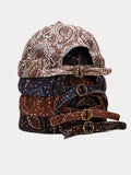 Vintage Paisley-Print Krempenlose Mütze