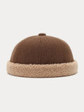 Winterliche Thermische Krempenlose Beanie-Mütze