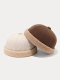 Winterliche Thermische Krempenlose Beanie-Mütze