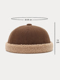 Winterliche Thermische Krempenlose Beanie-Mütze