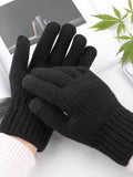 Winter Verdickte Wärmende Strickhandschuhe