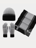 3-in-1 Winter Mütze Schal Handschuhe Set