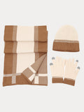 3-in-1 Winter Mütze Schal Handschuhe Set