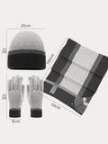 3-in-1 Winter Mütze Schal Handschuhe Set
