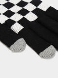 Gemütliches Kariertes Mütze Schal Handschuhe 3-in-1-Set