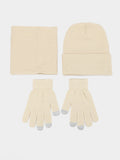 Ultraweich Strick Mütze Handschuhe Halswärmer 3-in-1-Set