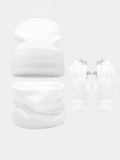 Ultraweich Strick Mütze Handschuhe Halswärmer 3-in-1-Set