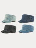 100% Baumwolle Gewaschene Denim Armeekappen
