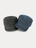 100% Baumwolle Gewaschene Denim Armeekappen