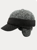 Winter Ohrenschutz-Krempe Strickmütze