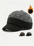 Winter Ohrenschutz-Krempe Strickmütze