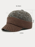 Winter Ohrenschutz-Krempe Strickmütze