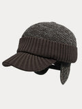 Winter Ohrenschutz-Krempe Strickmütze