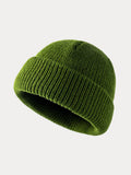 Klassische Weiche Elastische Strickmütze