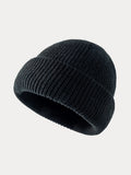 Klassische Weiche Elastische Strickmütze