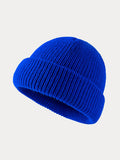 Klassische Weiche Elastische Strickmütze