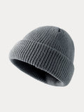 Klassische Weiche Elastische Strickmütze