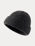 Klassische Weiche Elastische Strickmütze