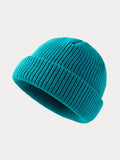 Klassische Weiche Elastische Strickmütze