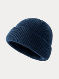 Klassische Weiche Elastische Strickmütze
