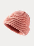 Klassische Weiche Elastische Strickmütze