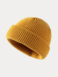 Klassische Weiche Elastische Strickmütze